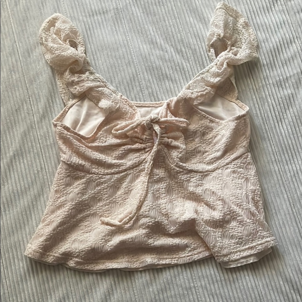 Elegant Cream Lace Women's Top